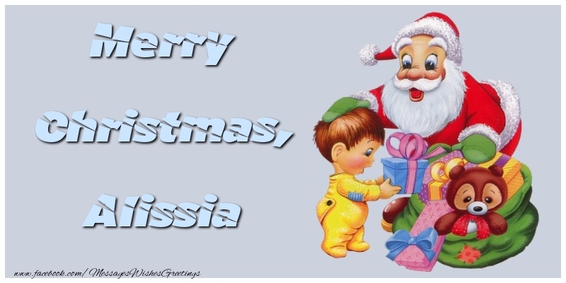 Greetings Cards for Christmas - Merry Christmas, Alissia