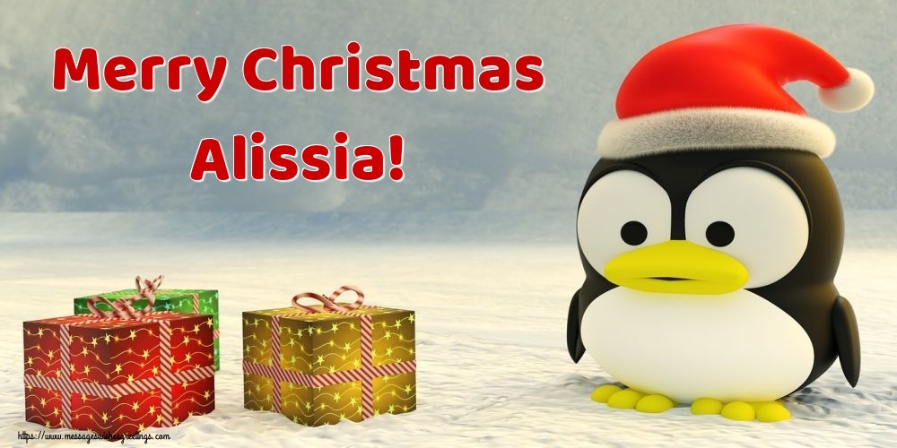 Greetings Cards for Christmas - Merry Christmas Alissia!