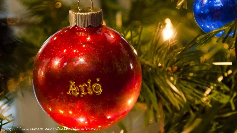 Greetings Cards for Christmas - Your name on christmass globe Arlo