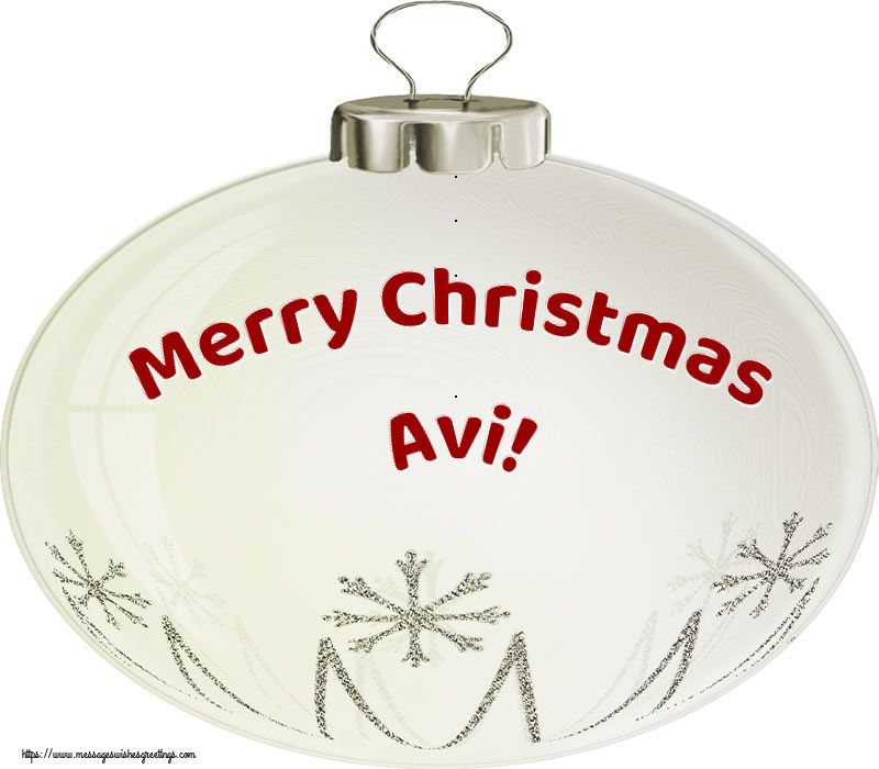 Greetings Cards for Christmas - Merry Christmas Avi!