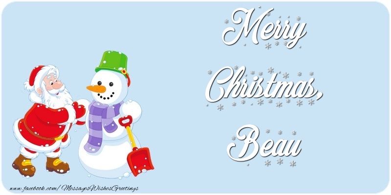 Greetings Cards for Christmas - Merry Christmas, Beau