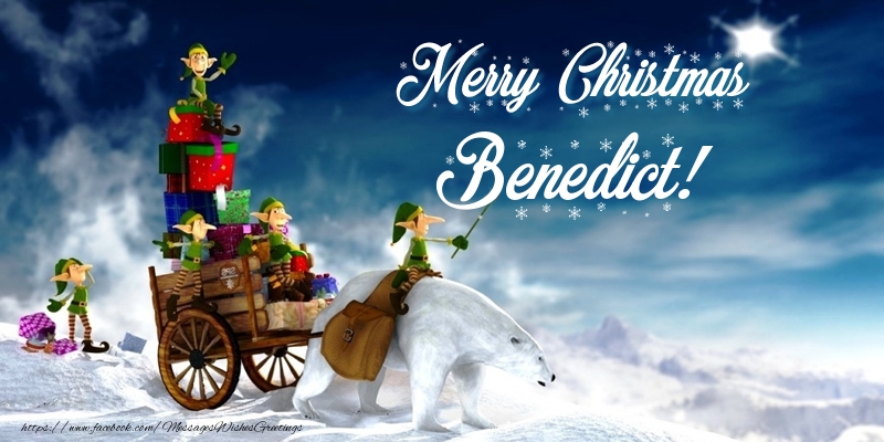 Greetings Cards for Christmas - Merry Christmas Benedict!