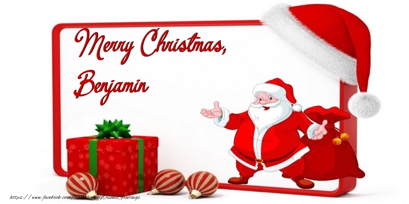  Greetings Cards for Christmas - Christmas Decoration & Gift Box & Santa Claus | Merry Christmas, Benjamin