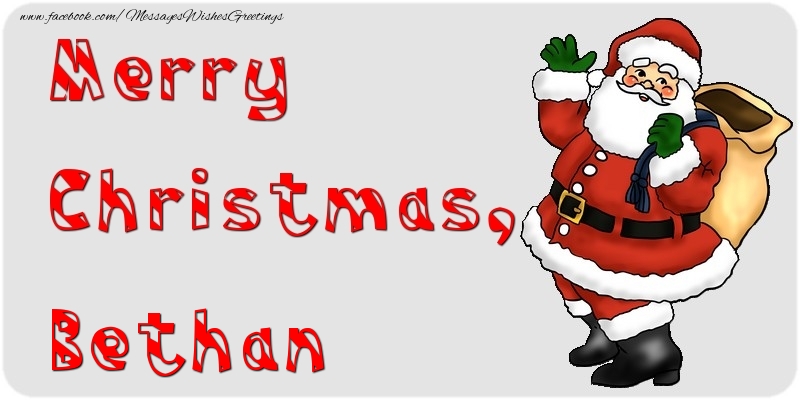 Greetings Cards for Christmas - Santa Claus | Merry Christmas, Bethan