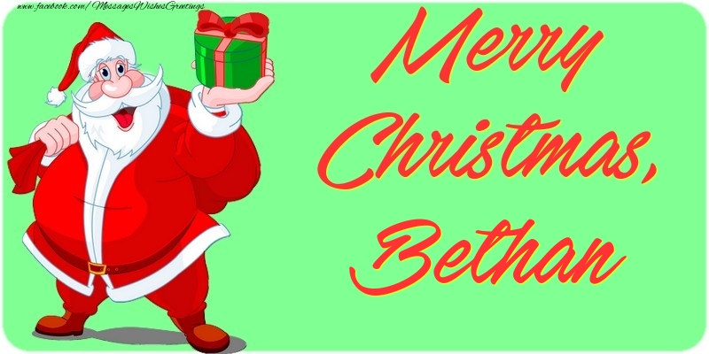 Greetings Cards for Christmas - Merry Christmas, Bethan