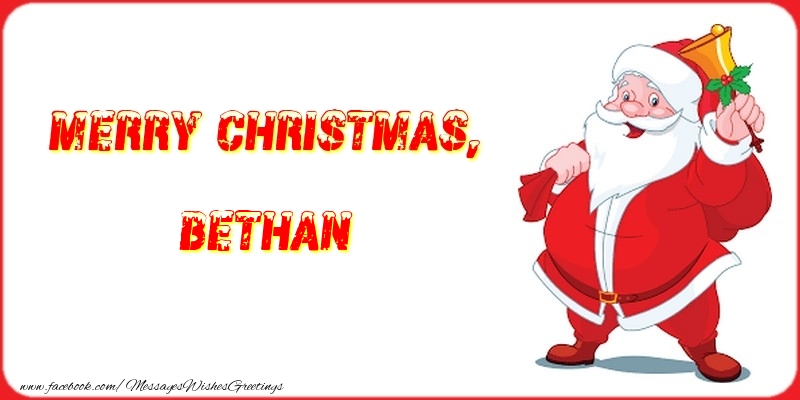 Greetings Cards for Christmas - Merry Christmas, Bethan