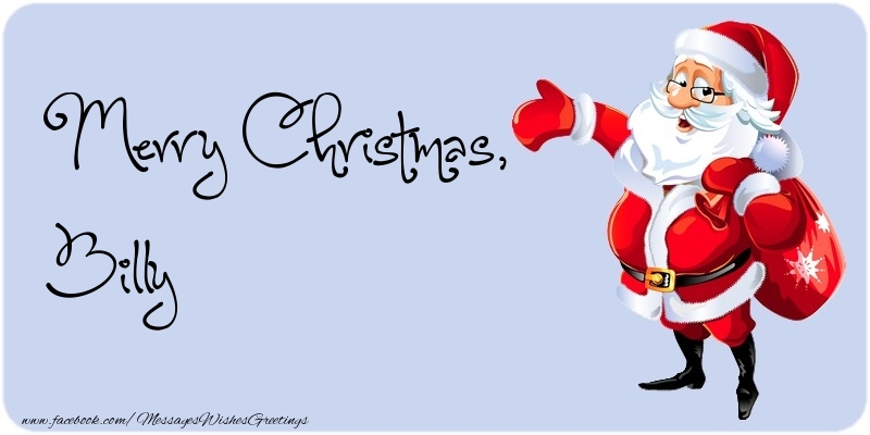 Greetings Cards for Christmas - Santa Claus | Merry Christmas, Billy