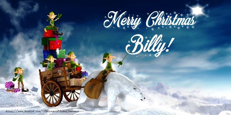 Greetings Cards for Christmas - Merry Christmas Billy!