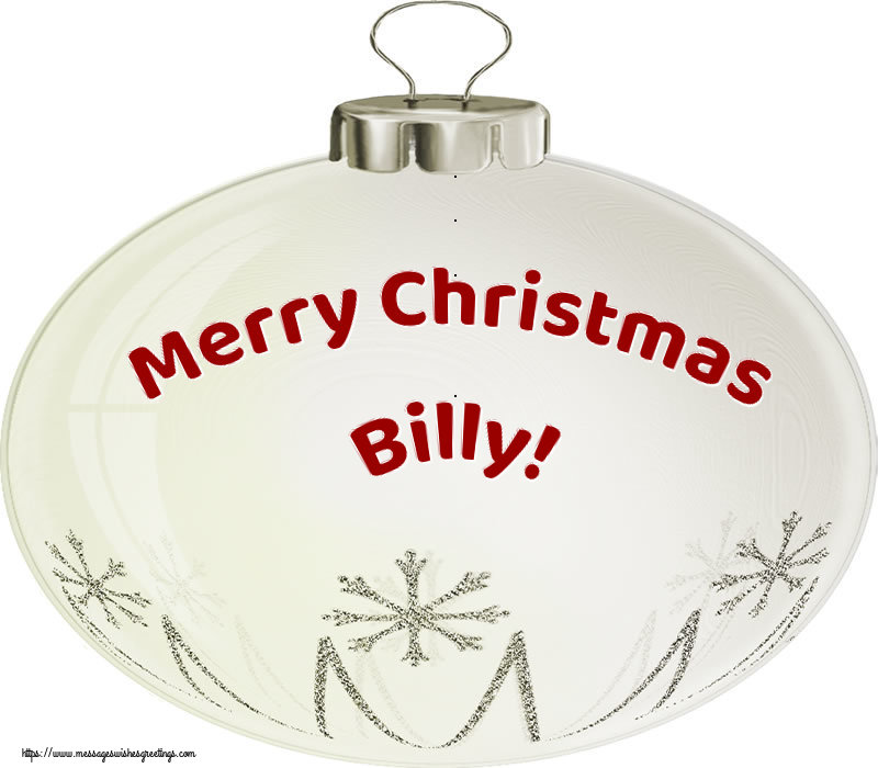 Greetings Cards for Christmas - Merry Christmas Billy!