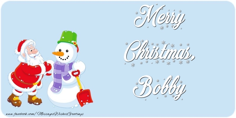 Greetings Cards for Christmas - Merry Christmas, Bobby