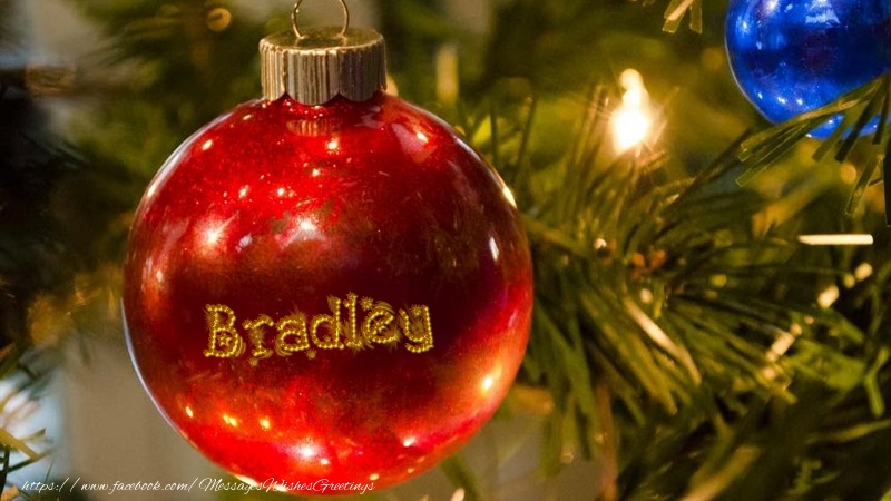 Greetings Cards for Christmas - Christmas Decoration | Your name on christmass globe Bradley