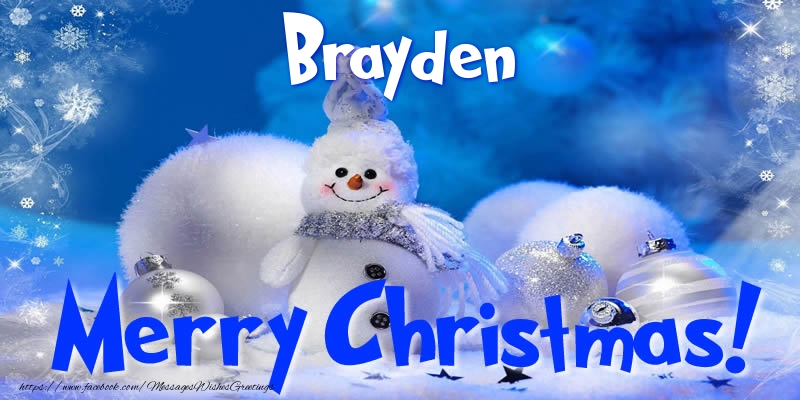  Greetings Cards for Christmas - Christmas Decoration & Snowman | Brayden Merry Christmas!