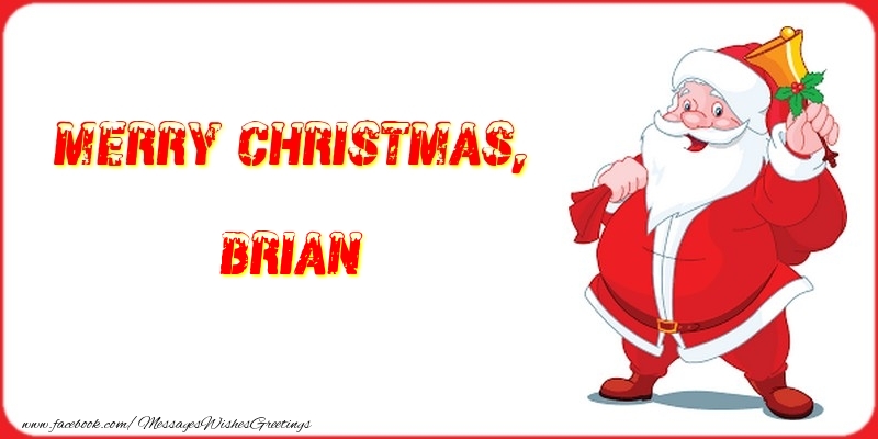 Greetings Cards for Christmas - Merry Christmas, Brian