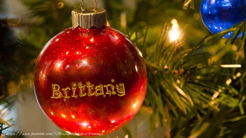 Greetings Cards for Christmas - Your name on christmass globe Brittany