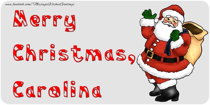 Greetings Cards for Christmas - Santa Claus | Merry Christmas, Carolina