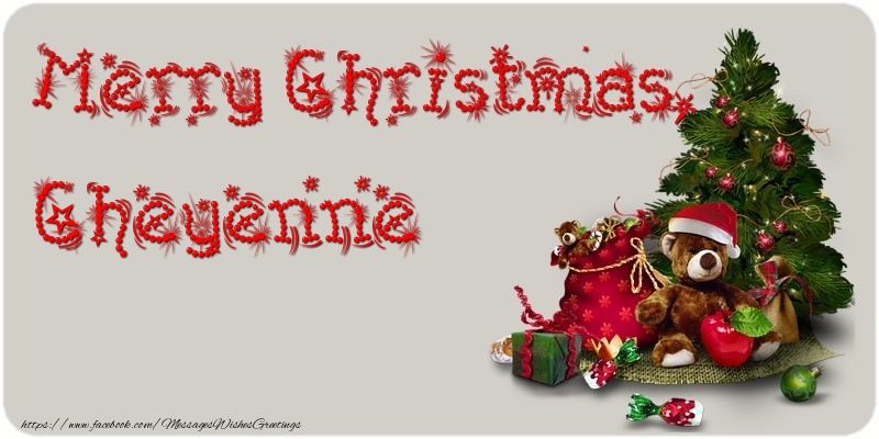 Greetings Cards for Christmas - Animation & Christmas Tree & Gift Box | Merry Christmas, Cheyenne