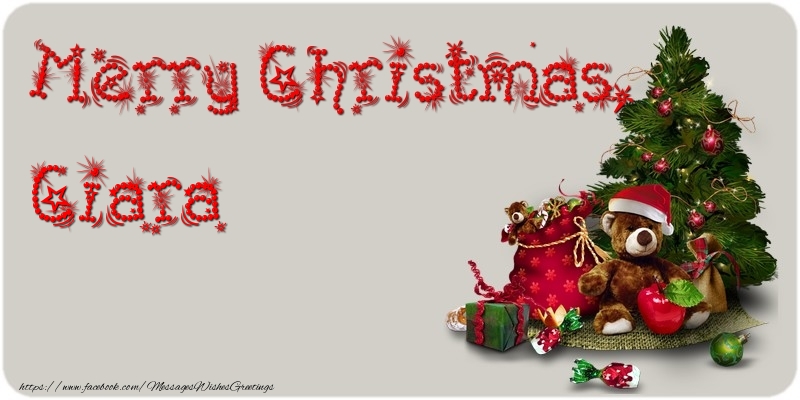 Greetings Cards for Christmas - Animation & Christmas Tree & Gift Box | Merry Christmas, Ciara