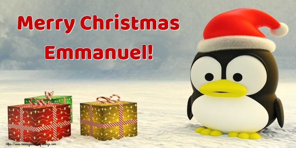 Greetings Cards for Christmas - Merry Christmas Emmanuel!