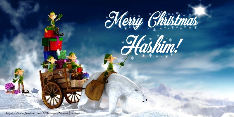 Greetings Cards for Christmas - Merry Christmas Hashim!