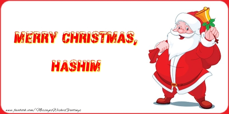 Greetings Cards for Christmas - Merry Christmas, Hashim