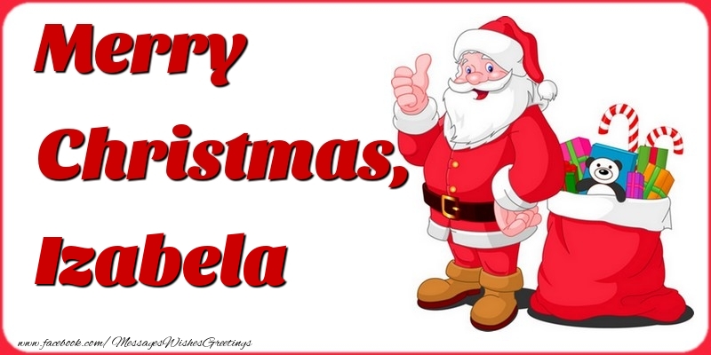 Greetings Cards for Christmas - Merry Christmas, Izabela