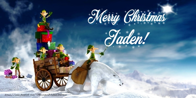 Greetings Cards for Christmas - Merry Christmas Jaden!