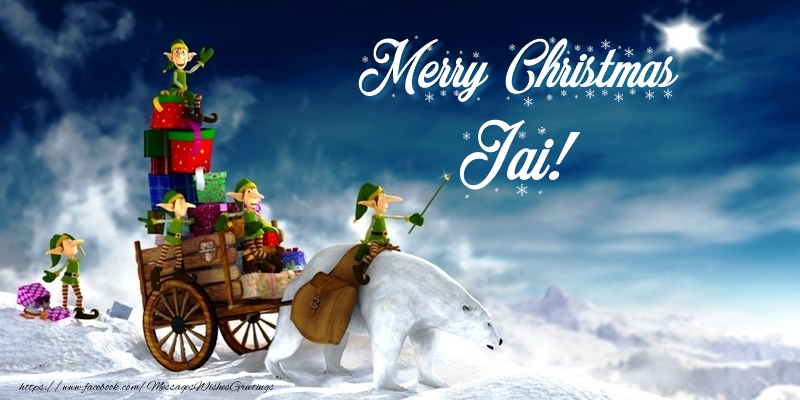 Greetings Cards for Christmas - Merry Christmas Jai!