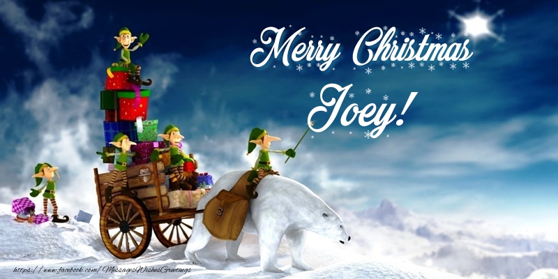 Greetings Cards for Christmas - Merry Christmas Joey!