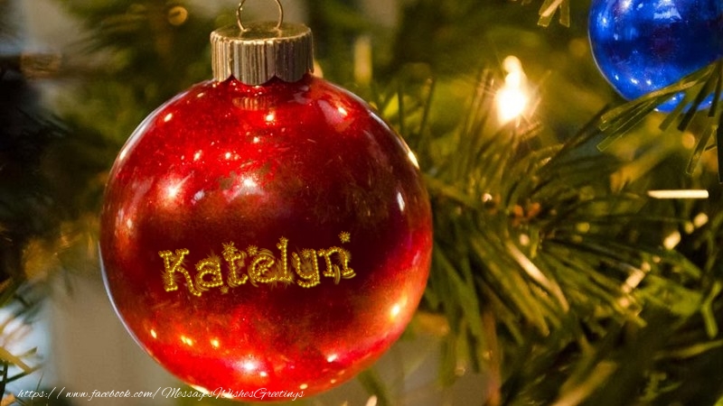  Greetings Cards for Christmas - Christmas Decoration | Your name on christmass globe Katelyn