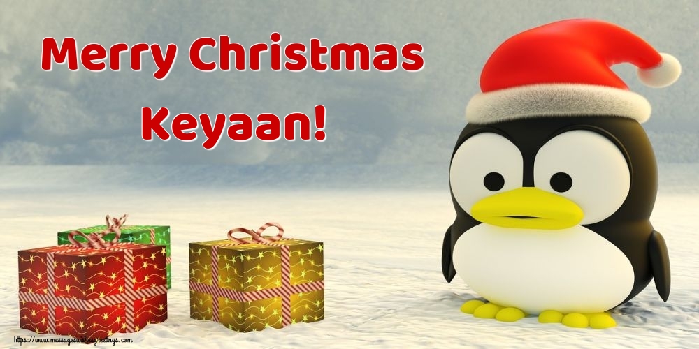 Greetings Cards for Christmas - Merry Christmas Keyaan!