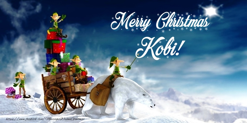 Greetings Cards for Christmas - Merry Christmas Kobi!