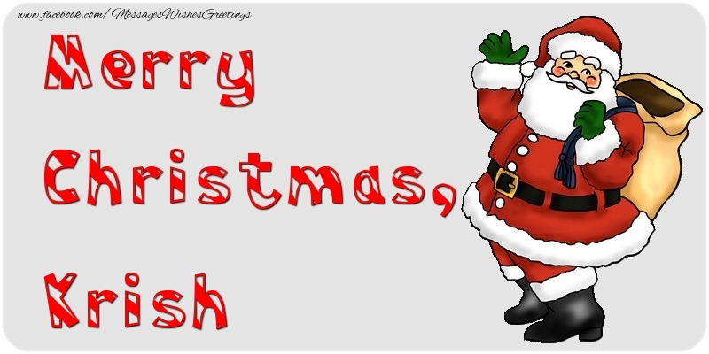 Greetings Cards for Christmas - Santa Claus | Merry Christmas, Krish