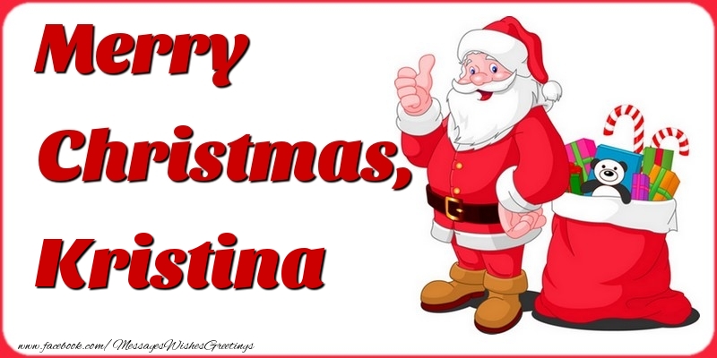 Greetings Cards for Christmas - Merry Christmas, Kristina