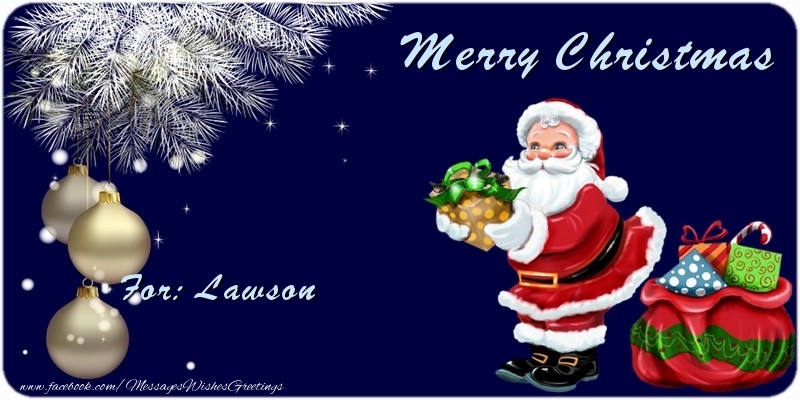 Greetings Cards for Christmas - Merry Christmas Lawson