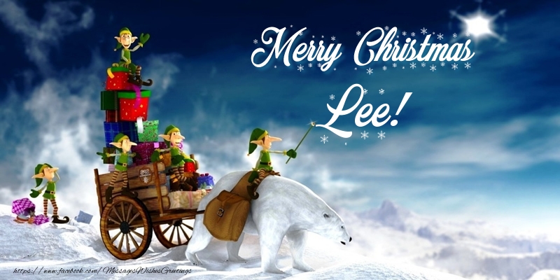 Greetings Cards for Christmas - Merry Christmas Lee!