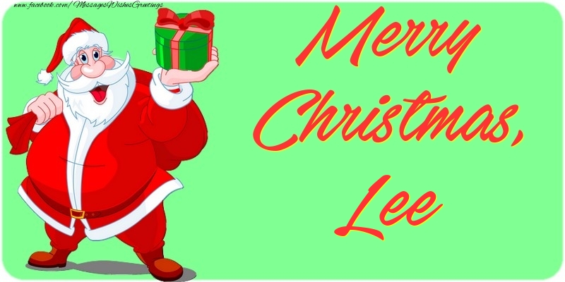 Greetings Cards for Christmas - Merry Christmas, Lee