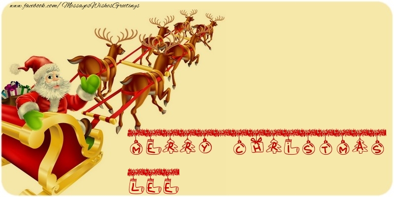 Greetings Cards for Christmas - MERRY CHRISTMAS Lee