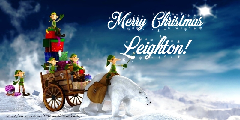 Greetings Cards for Christmas - Animation & Gift Box | Merry Christmas Leighton!