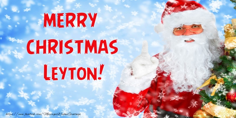 Greetings Cards for Christmas - Merry Christmas Leyton!