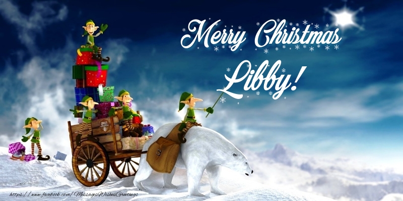 Greetings Cards for Christmas - Merry Christmas Libby!