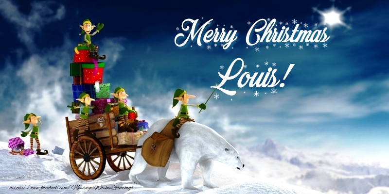 Greetings Cards for Christmas - Merry Christmas Louis!