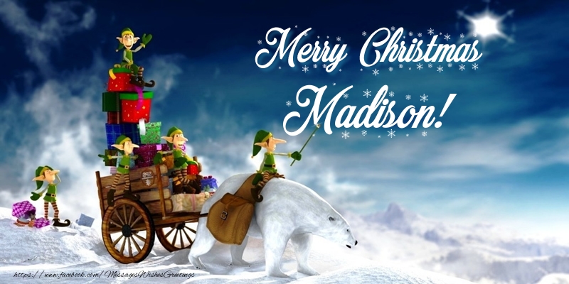 Greetings Cards for Christmas - Merry Christmas Madison!