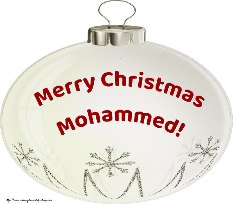 Greetings Cards for Christmas - Merry Christmas Mohammed!