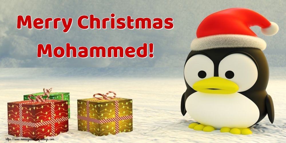 Greetings Cards for Christmas - Merry Christmas Mohammed!