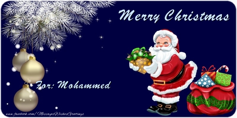 Greetings Cards for Christmas - Merry Christmas Mohammed