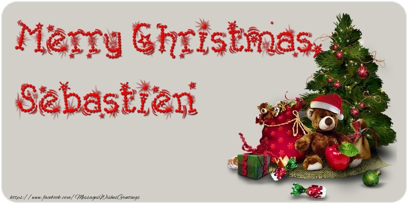 Greetings Cards for Christmas - Merry Christmas, Sebastien