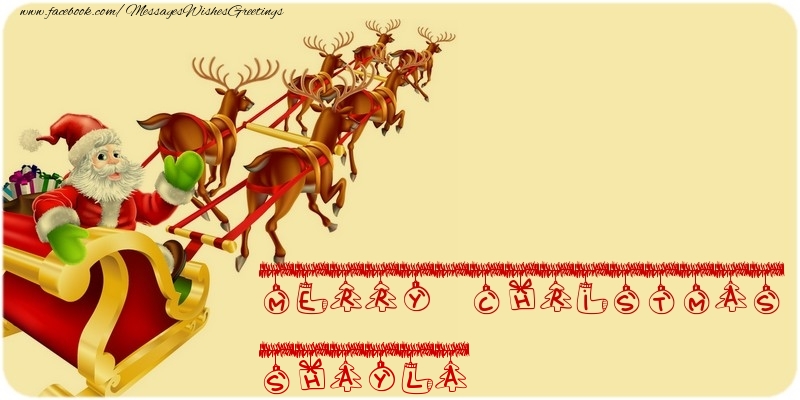 Greetings Cards for Christmas - Santa Claus | MERRY CHRISTMAS Shayla