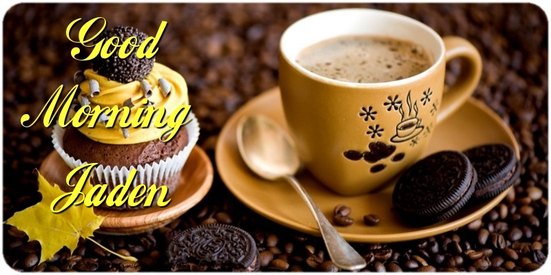 Greetings Cards for Good morning - Cake & Coffee | Good Morning Jaden