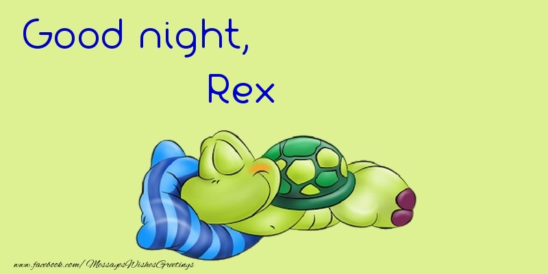 Greetings Cards for Good night - Good night, Rex