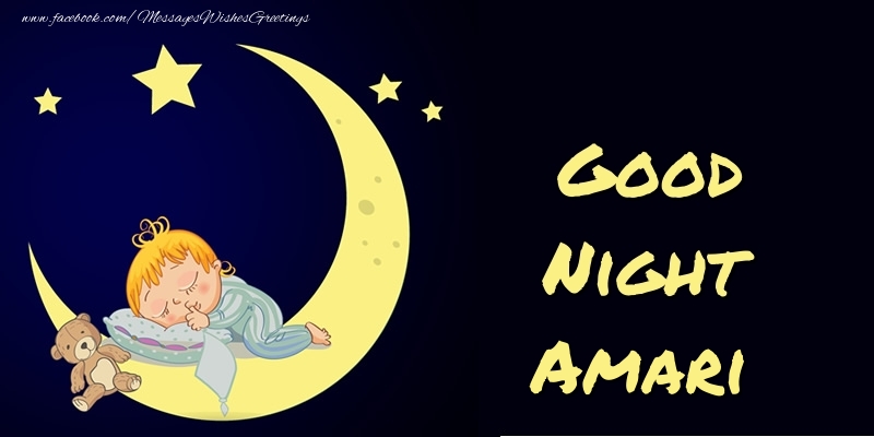 Greetings Cards for Good night - Good Night Amari